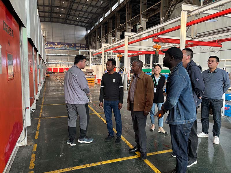 Ethiopische klanten komen langs om de verdeelkastproducten van ons bedrijf te inspecteren